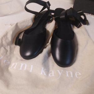 Jenny Kane ballerina flat,leather ankle wrap strap/new,never worn